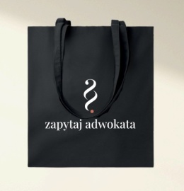 Torba bawełniana - Zapytaj Adwokata (czarna)