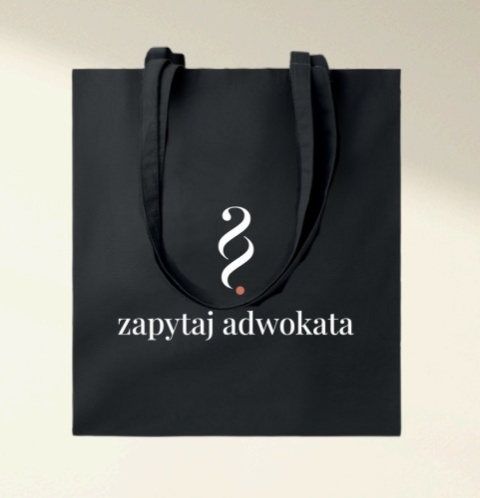 Torba bawełniana - Zapytaj Adwokata (czarna)